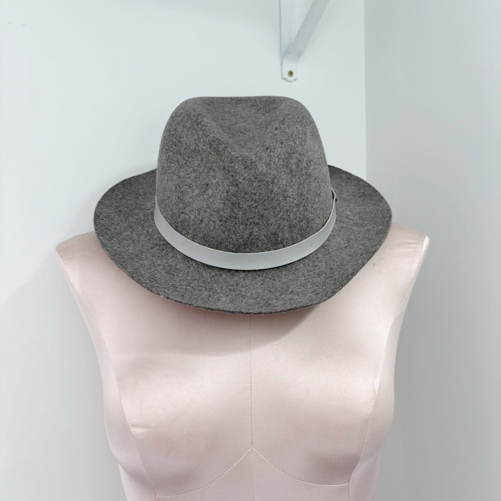 Rag and Bone 100% Wool Fedora Felted Hat Wide Brim Made in the USA Festival